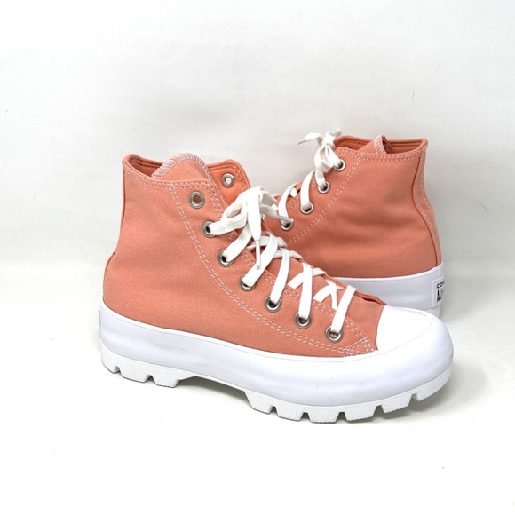Converse Chuck Taylor All Star Lugged High Top Women Pink Quartz Canvas 571726C - Picture 8 of 10
